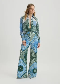 Pantaloni in cotone stampato