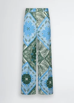 Pantaloni in cotone stampato