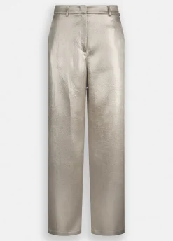 Pantaloni in crêpe laminato
