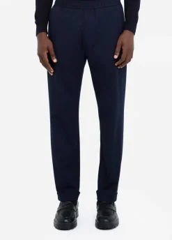Pantaloni in jersey con risvolto