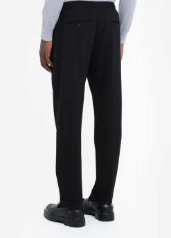 Pantaloni in jersey con risvolto