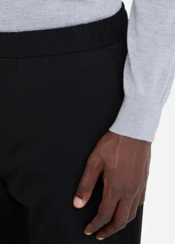 Pantaloni in jersey con risvolto