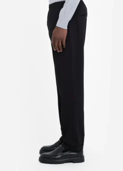 Pantaloni in jersey con risvolto