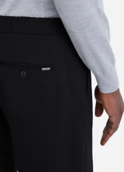 Pantaloni in jersey con risvolto