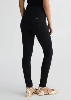 Pantaloni in jersey con strass