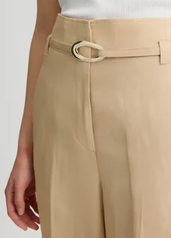 Pantaloni in lino con cintura