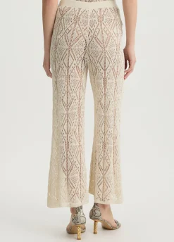 Pantaloni in maglia crochet