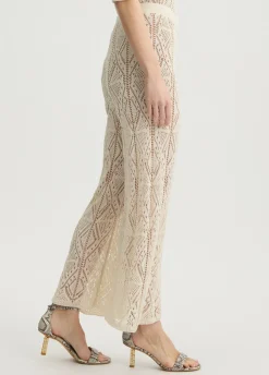 Pantaloni in maglia crochet
