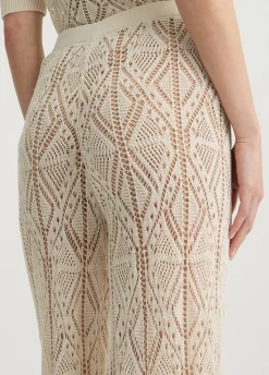 Pantaloni in maglia crochet