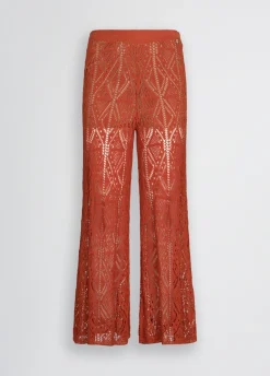 Pantaloni in maglia crochet