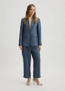 Pantaloni in misto lino