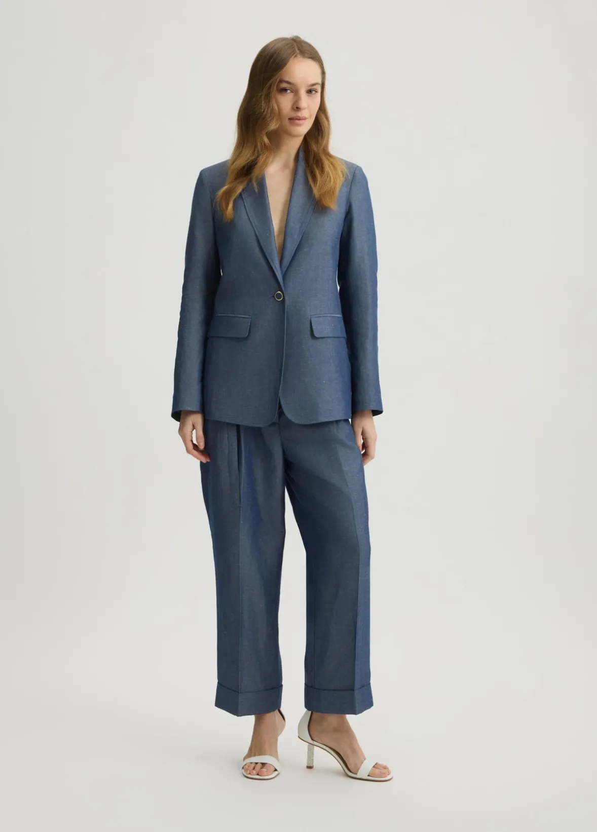 Pantaloni in misto lino