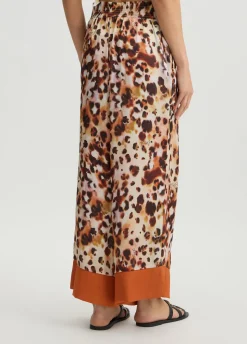 Pantaloni in raso stampato