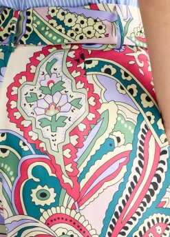 Pantaloni in raso stampato