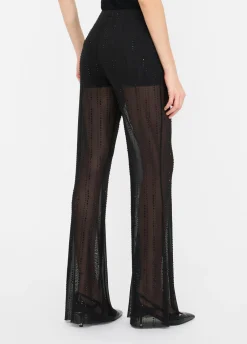 Pantaloni in tulle con strass
