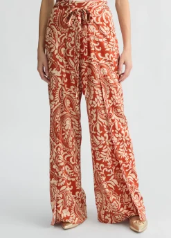 Pantaloni in twill stampato