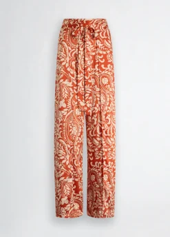 Pantaloni in twill stampato