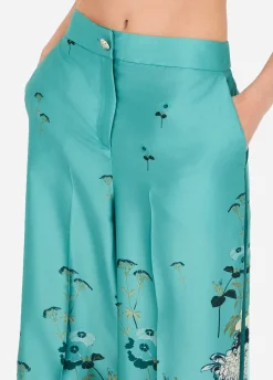Pantaloni in twill stampato