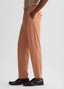 Pantaloni jacquard in misto lino