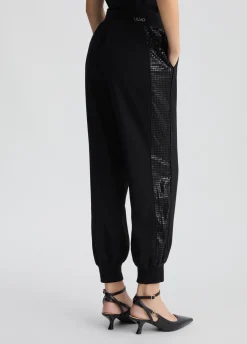 Pantaloni jogging con paillettes