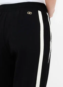Pantaloni jogging in felpa con pizzo