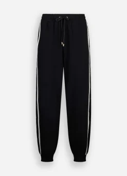 Pantaloni jogging in felpa con pizzo