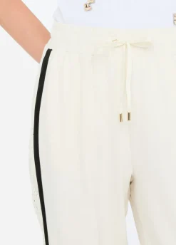 Pantaloni jogging in felpa con pizzo