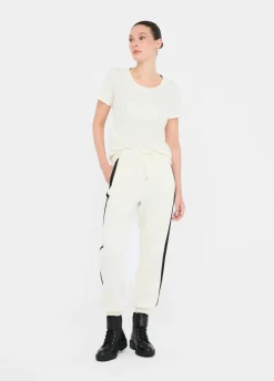 Pantaloni jogging in felpa con pizzo