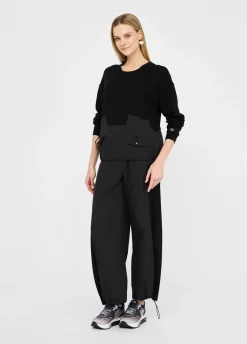 Pantaloni jogging in nylon e raso