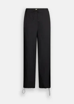 Pantaloni jogging in nylon e raso