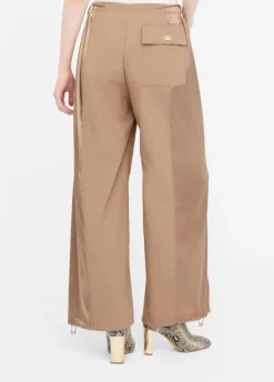Pantaloni jogging in nylon e raso