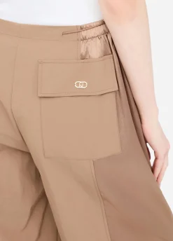 Pantaloni jogging in nylon e raso