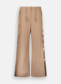 Pantaloni jogging in nylon e raso