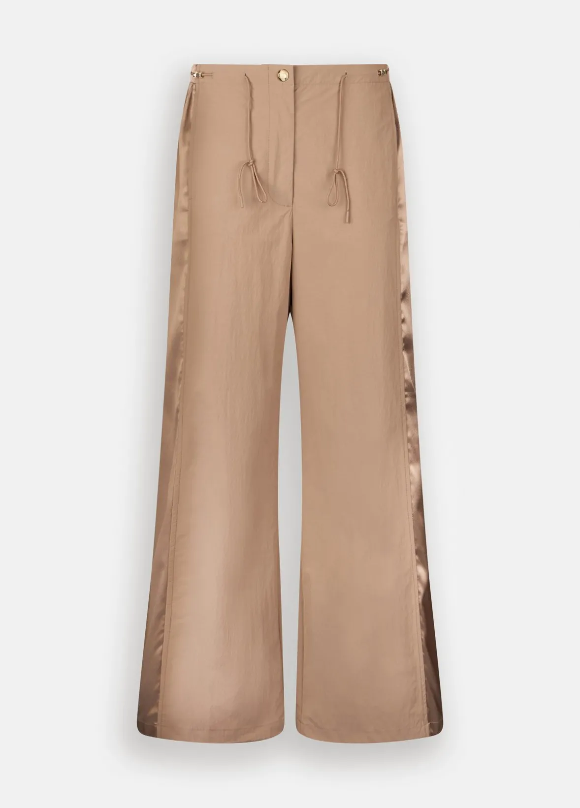 Pantaloni jogging in nylon e raso