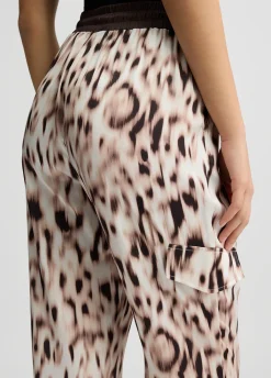Pantaloni jogging in raso stampato