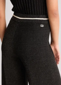 Pantaloni larghi in lurex®