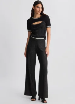 Pantaloni larghi in lurex®