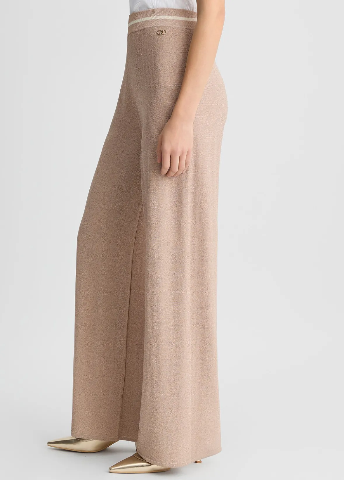 Pantaloni larghi in lurex®