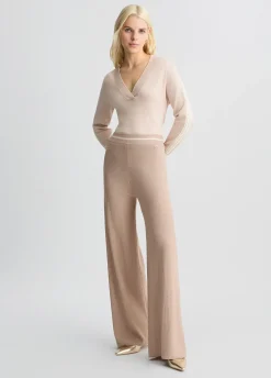 Pantaloni larghi in lurex®