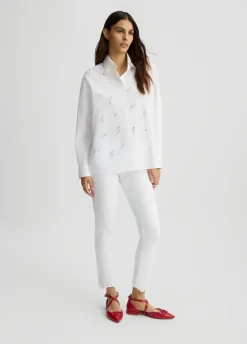 Pantaloni skinny con ricami