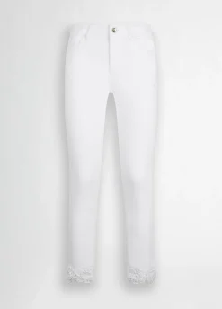 Pantaloni skinny con ricami