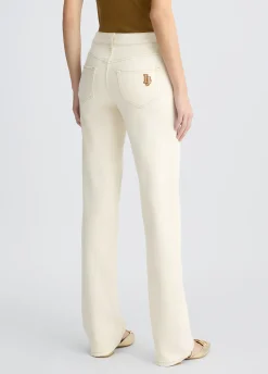 Pantaloni straight con patch logo