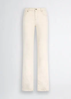 Pantaloni straight con patch logo