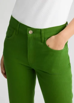 Pantaloni straight con ricamo crochet