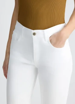Pantaloni straight con ricamo crochet