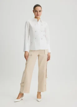Pantaloni straight con tasche
