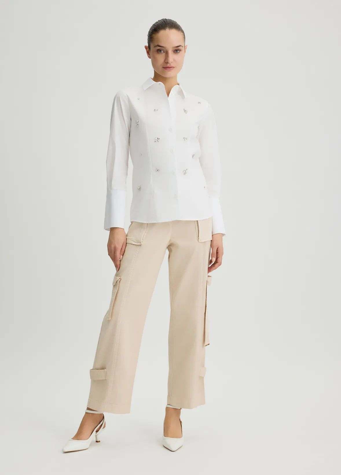 Pantaloni straight con tasche