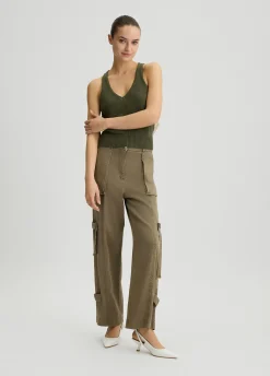 Pantaloni straight con tasche