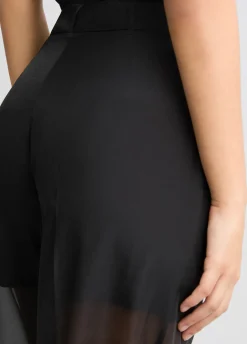 Pantaloni straight in organza