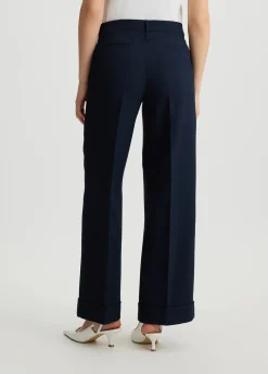 Pantaloni straight in piquet